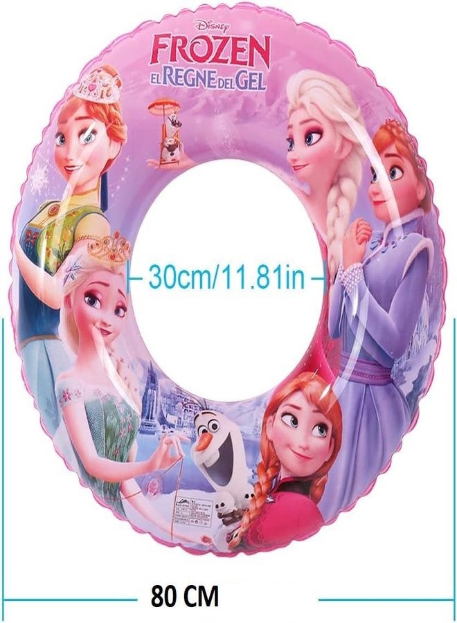 Drofail عوامة سباحة قابلة للنفخ من دروفيل، حلقات عائمة للسباحة على الشاطئ وفي حمام السباحة، لعبة عائمة للأطفال، متعددة الألوان (مقاس كوين، 80 سم) - Image 2